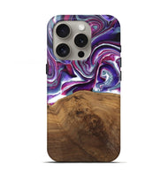 iPhone 16 Pro Wood Live Edge Phone Case - Shawna (Purple, 745665)