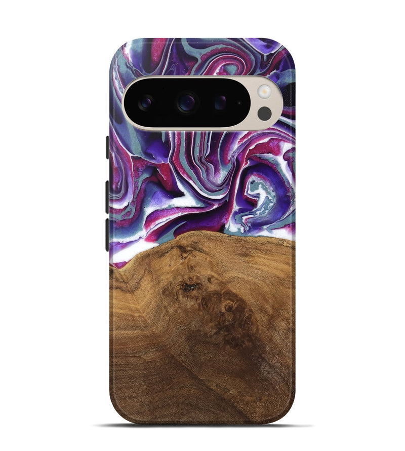 Pixel 9 Wood Live Edge Phone Case - Shawna (Purple, 745665)