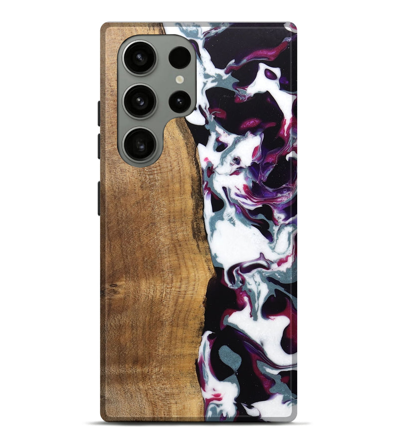 Galaxy S23 Ultra Wood Live Edge Phone Case - Retta (Purple, 745666)