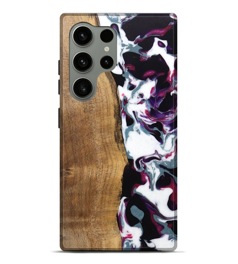 Galaxy S24 Ultra Wood Live Edge Phone Case - Retta (Purple, 745666)