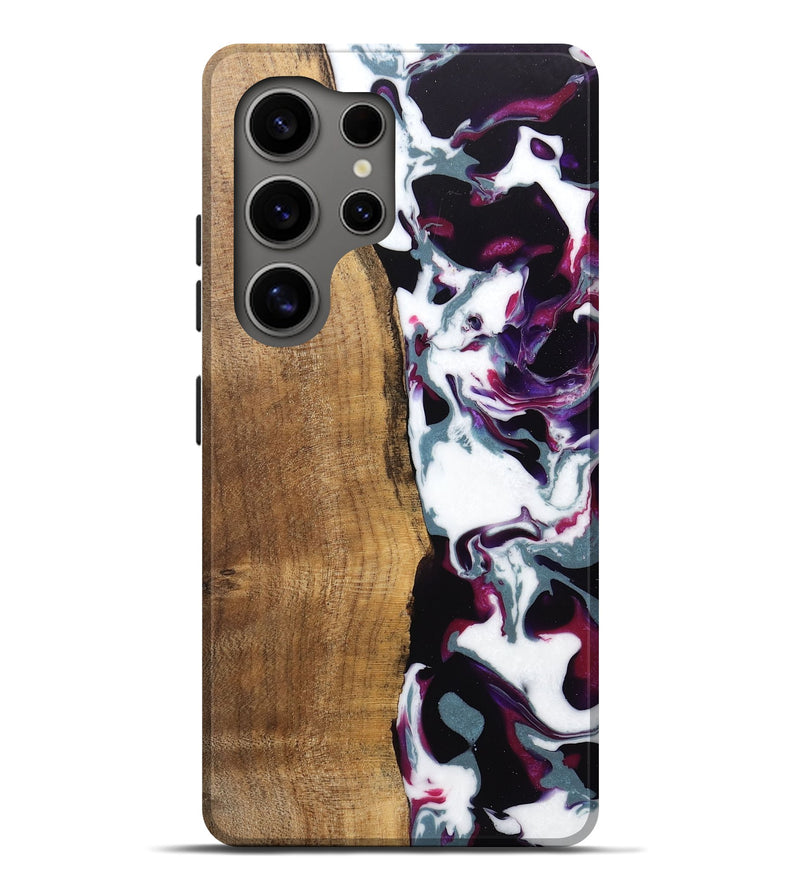 Galaxy S25 Ultra Wood Live Edge Phone Case - Retta (Purple, 745666)