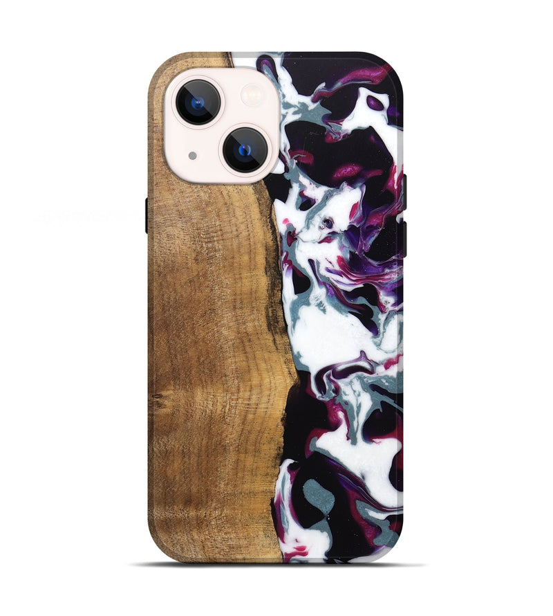 iPhone 13 Wood Live Edge Phone Case - Retta (Purple, 745666)