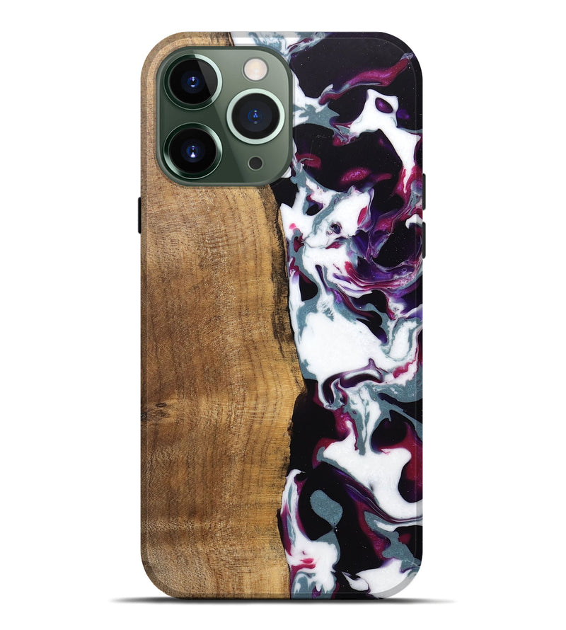 iPhone 13 Pro Max Wood Live Edge Phone Case - Retta (Purple, 745666)