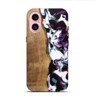 iPhone 16 Wood Live Edge Phone Case - Retta (Purple, 745666)