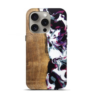 iPhone 16 Pro Wood Live Edge Phone Case - Retta (Purple, 745666)