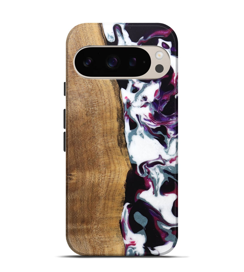 Pixel 9 Wood Live Edge Phone Case - Retta (Purple, 745666)