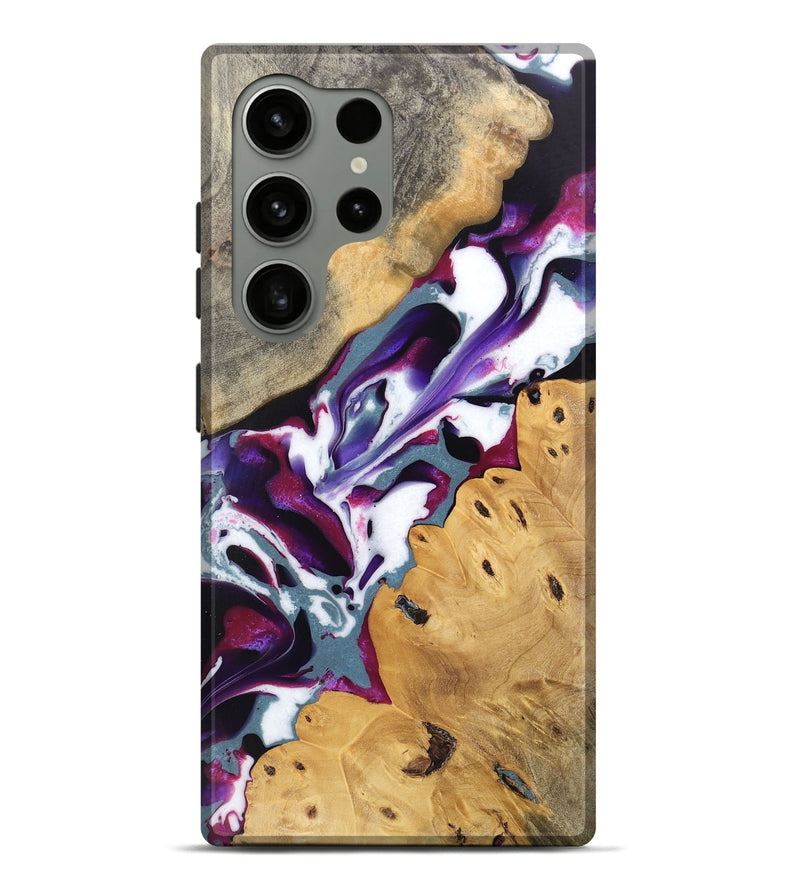 Galaxy S24 Ultra Wood Live Edge Phone Case - Naomi (Purple, 745667)