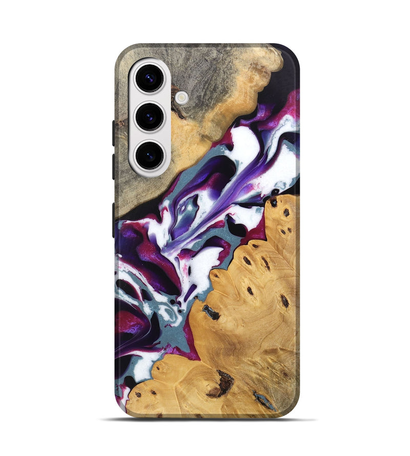 Galaxy S25 Wood Live Edge Phone Case - Naomi (Purple, 745667)