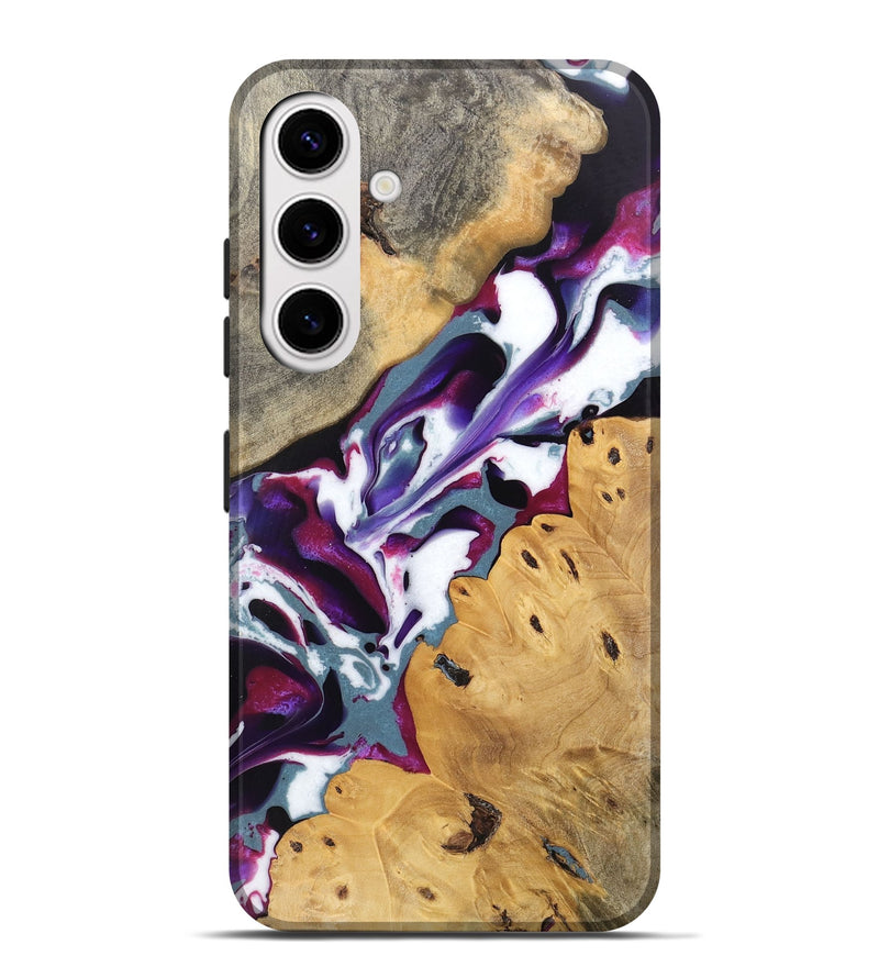 Galaxy S25 Plus Wood Live Edge Phone Case - Naomi (Purple, 745667)