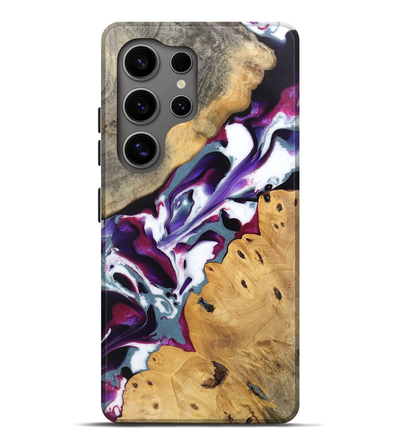 Galaxy S25 Ultra Wood Live Edge Phone Case - Naomi (Purple, 745667)