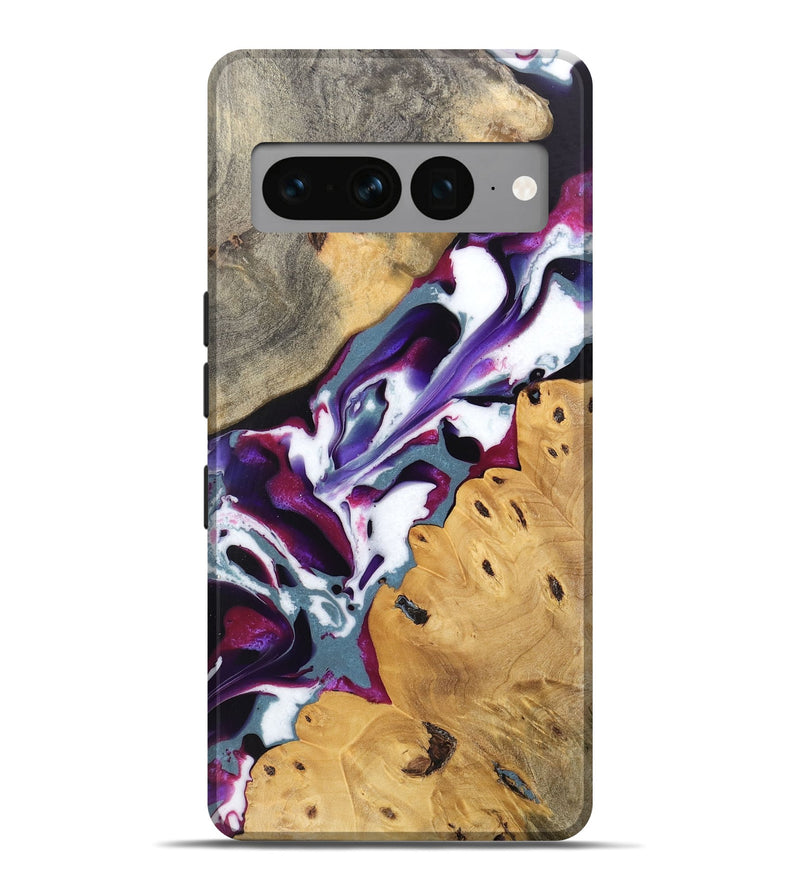 Pixel 7 Pro Wood Live Edge Phone Case - Naomi (Purple, 745667)