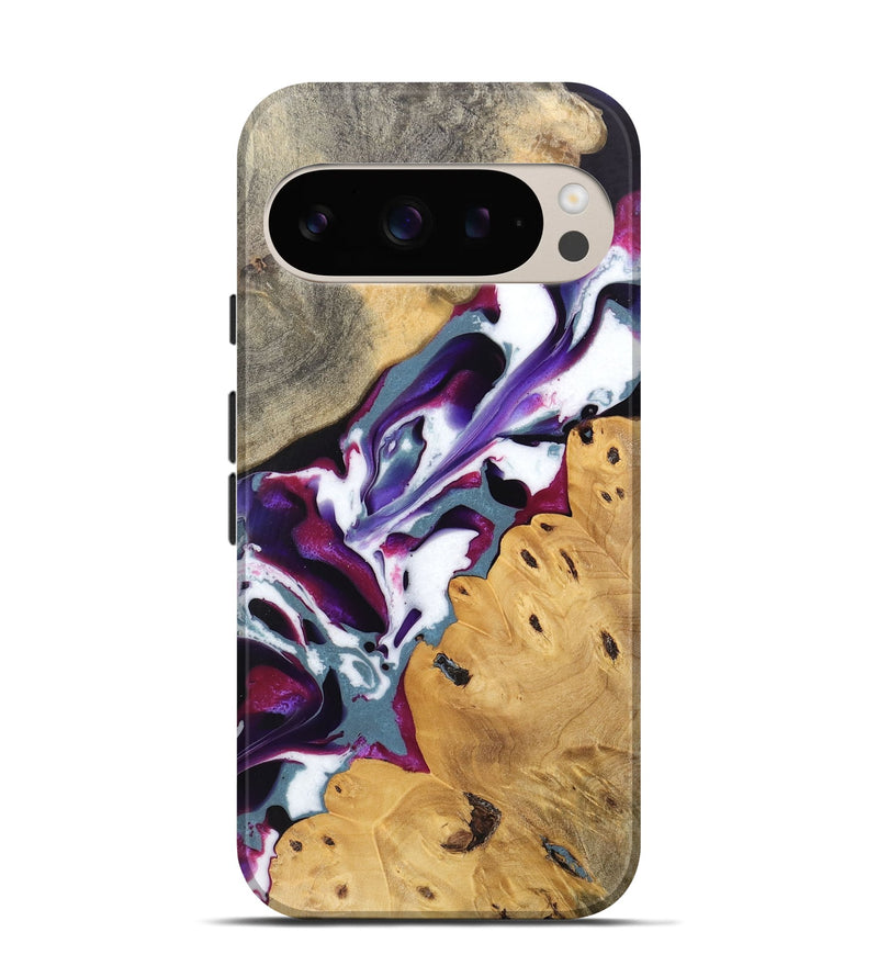 Pixel 9 Wood Live Edge Phone Case - Naomi (Purple, 745667)