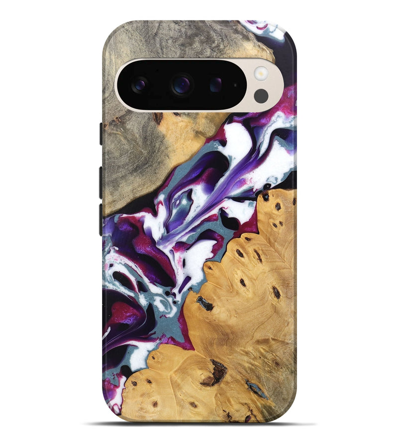 Pixel 9 Pro XL Wood Live Edge Phone Case - Naomi (Purple, 745667)