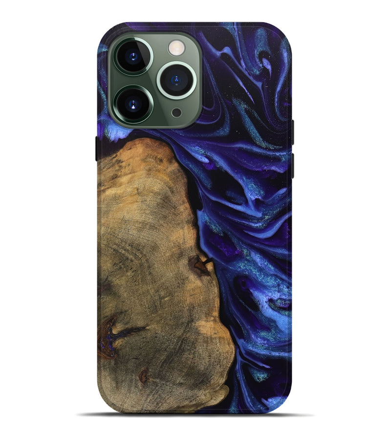 iPhone 13 Pro Max Wood Live Edge Phone Case - Cherry (Purple, 745670)