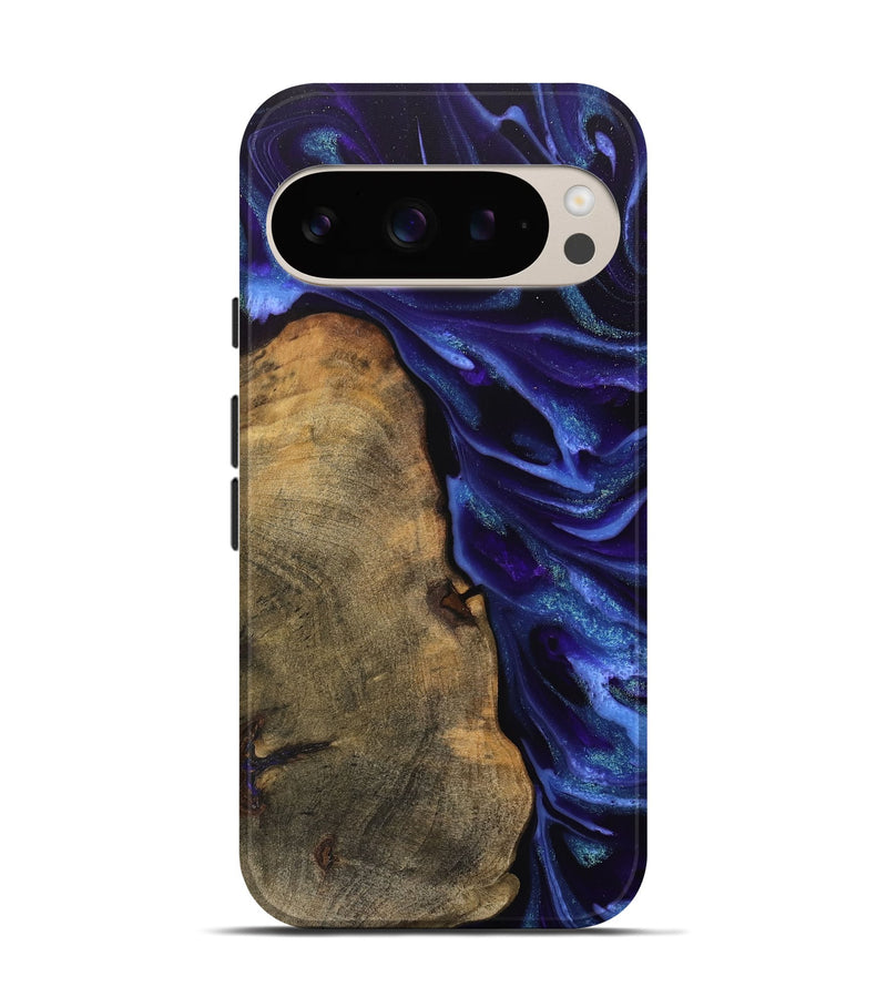 Pixel 9 Wood Live Edge Phone Case - Cherry (Purple, 745670)