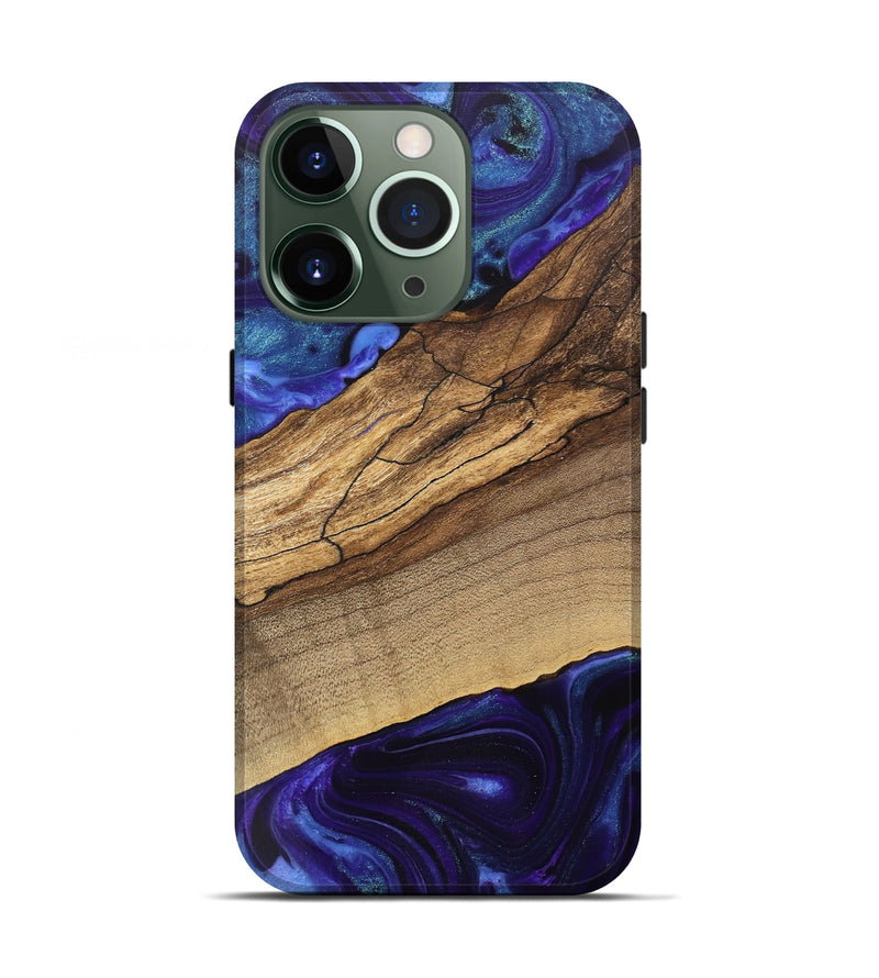 iPhone 13 Pro Wood Live Edge Phone Case - Petra (Purple, 745672)