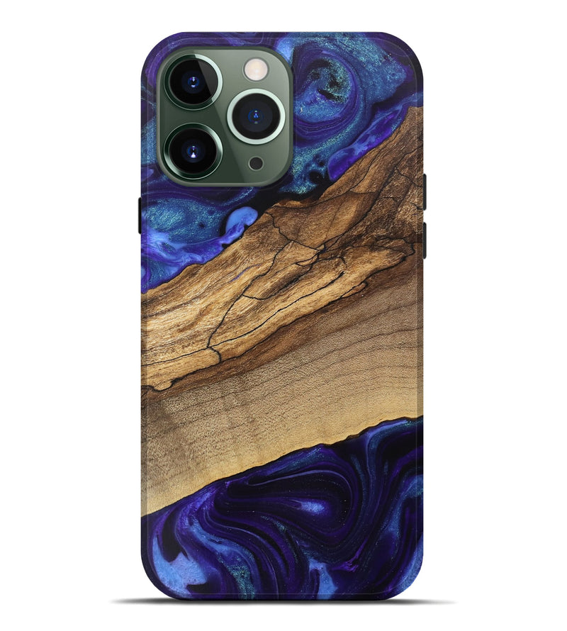 iPhone 13 Pro Max Wood Live Edge Phone Case - Petra (Purple, 745672)