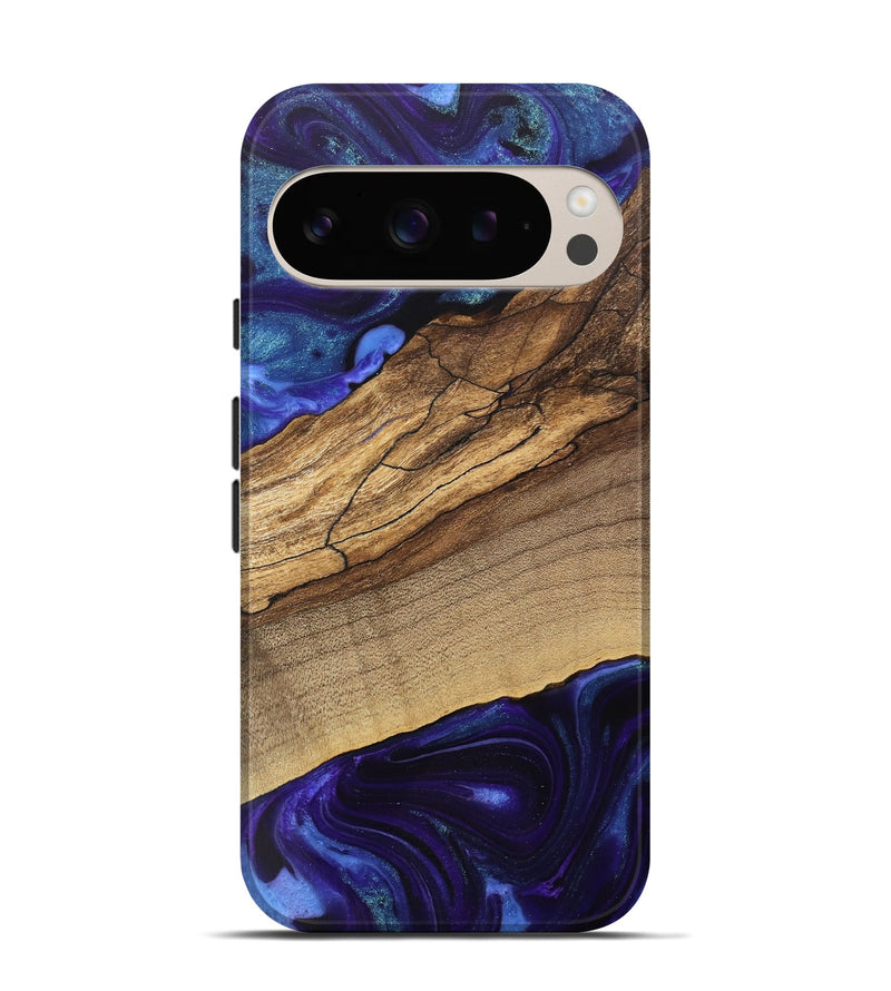 Pixel 9 Wood Live Edge Phone Case - Petra (Purple, 745672)