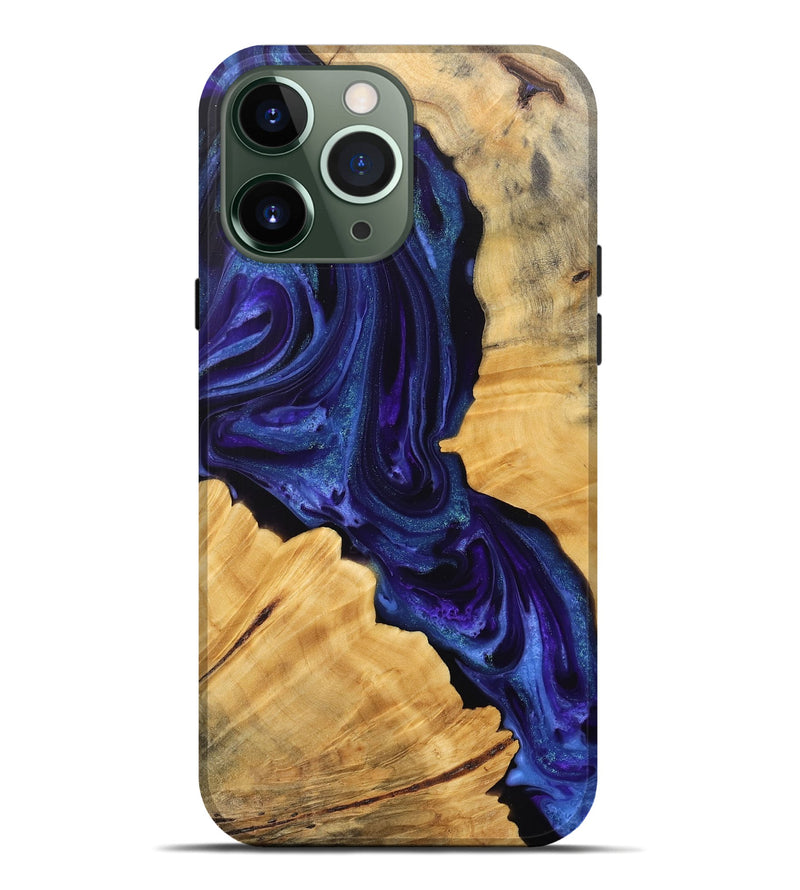 iPhone 13 Pro Max Wood Live Edge Phone Case - Laura (Purple, 745673)