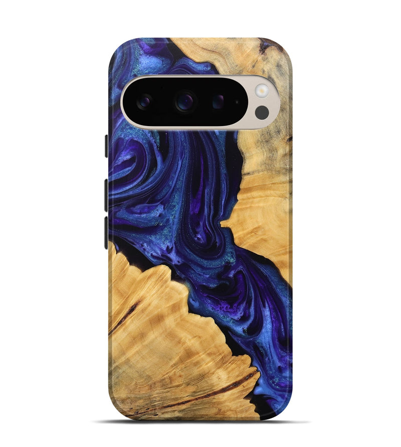 Pixel 9 Wood Live Edge Phone Case - Laura (Purple, 745673)