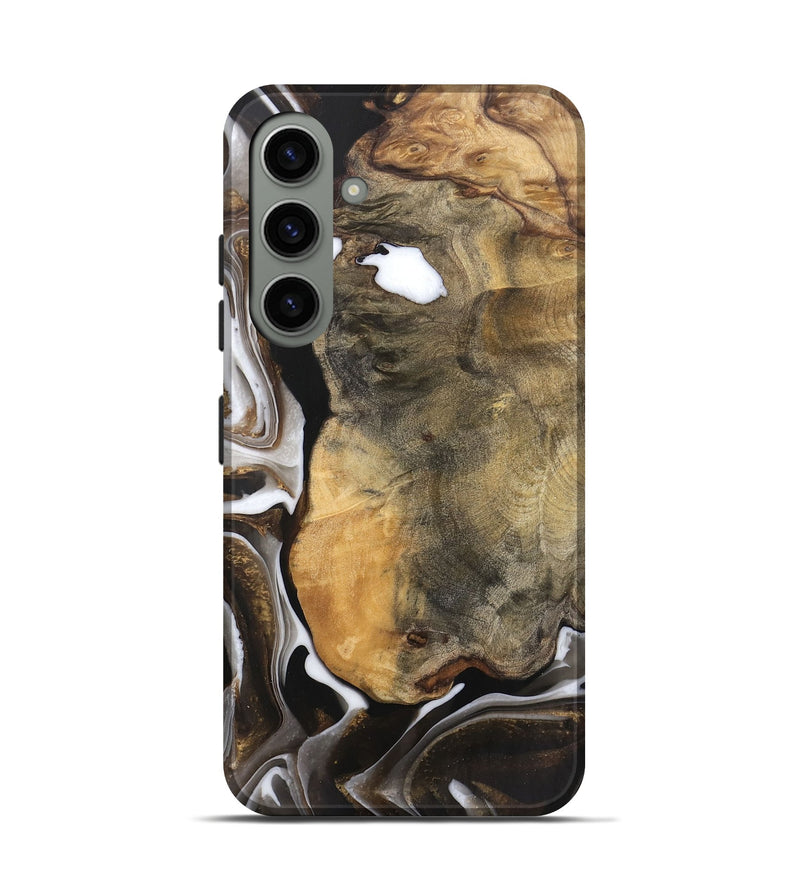 Galaxy S24 Wood Live Edge Phone Case - Katlin (Black & White, 745677)