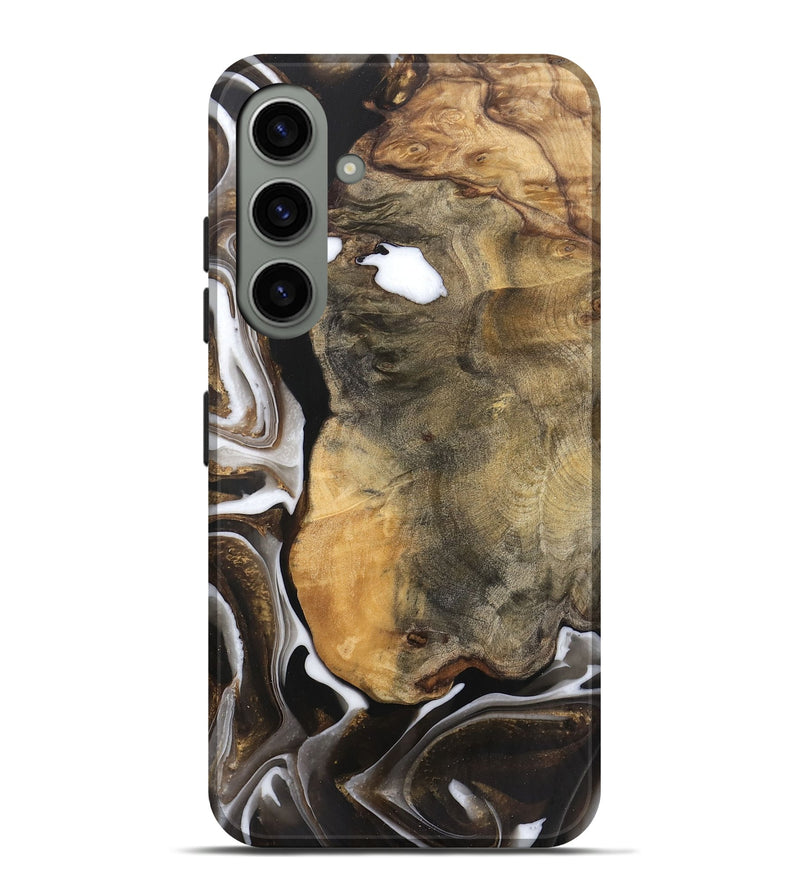 Galaxy S24 Plus Wood Live Edge Phone Case - Katlin (Black & White, 745677)