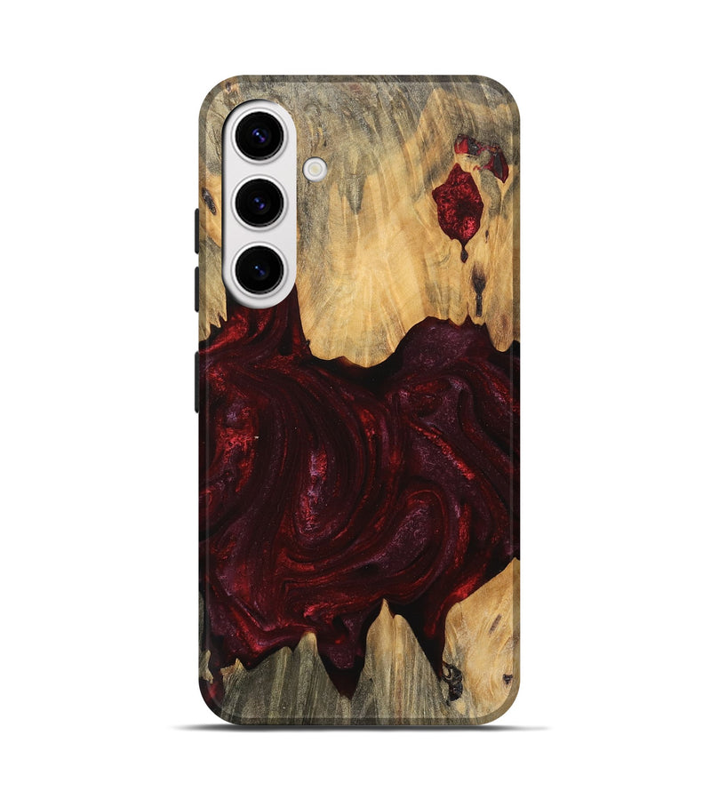 Galaxy S25 Wood Live Edge Phone Case - Jaziel (Red, 745688)