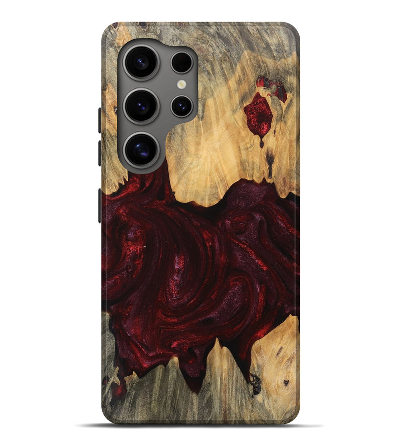 Galaxy S25 Ultra Wood Live Edge Phone Case - Jaziel (Red, 745688)