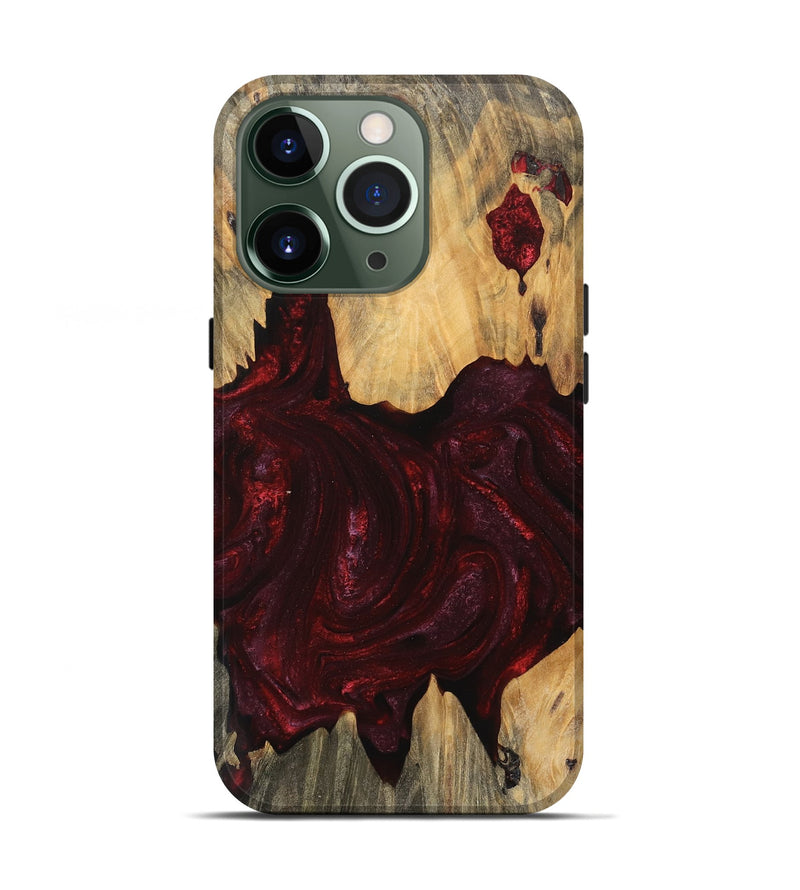 iPhone 13 Pro Wood Live Edge Phone Case - Jaziel (Red, 745688)