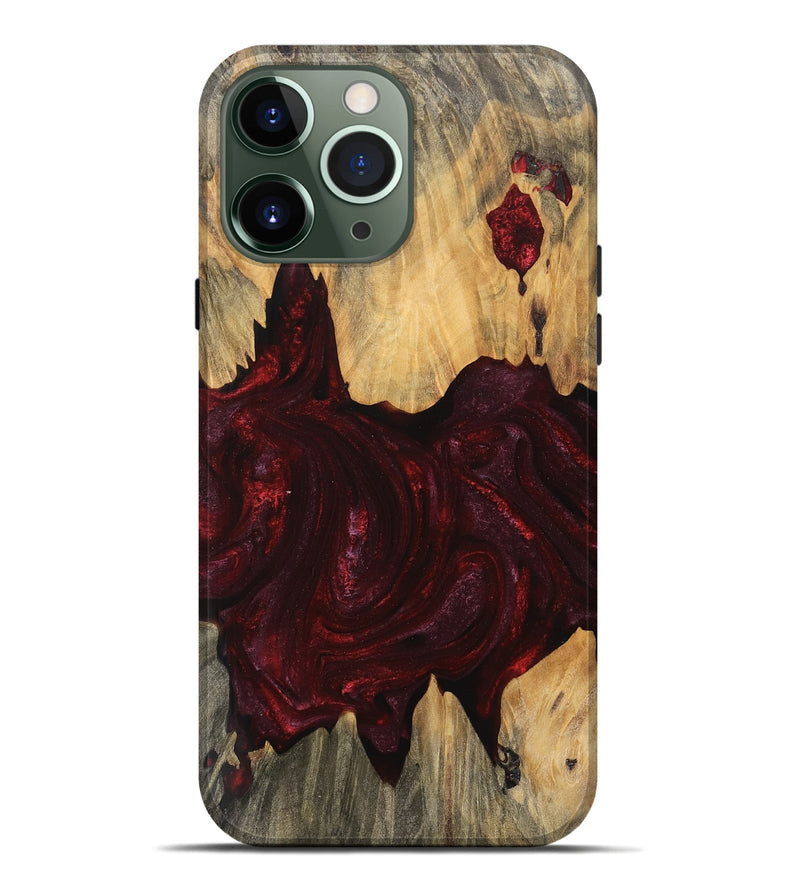 iPhone 13 Pro Max Wood Live Edge Phone Case - Jaziel (Red, 745688)