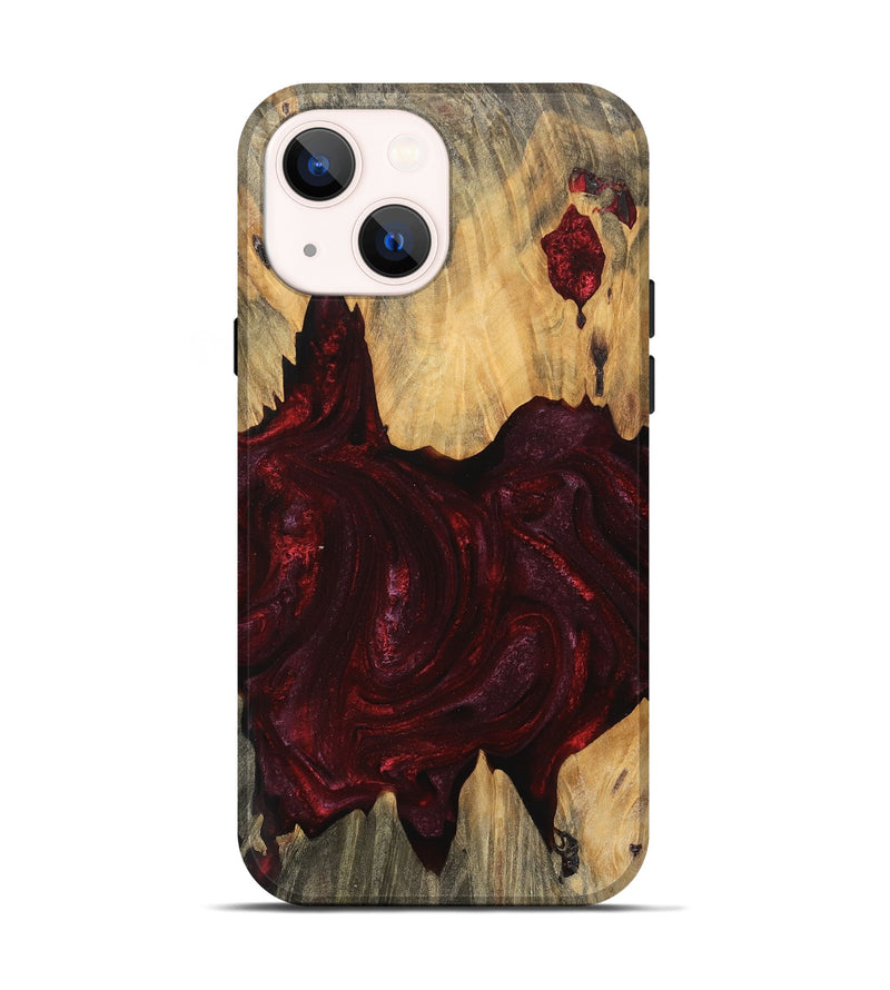 iPhone 14 Wood Live Edge Phone Case - Jaziel (Red, 745688)