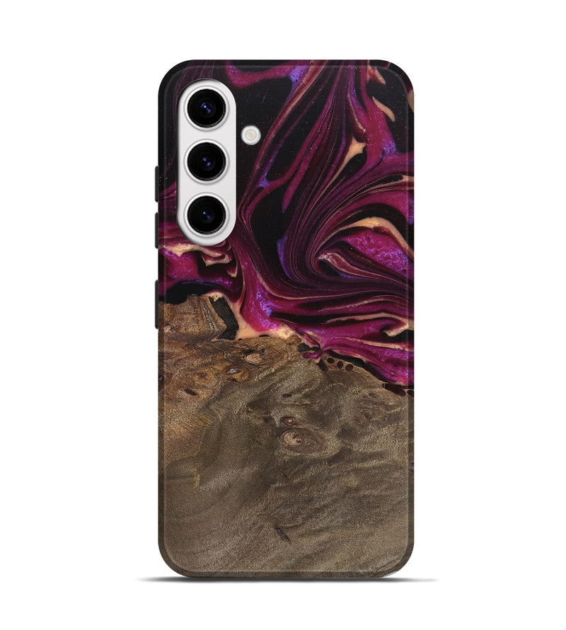 Galaxy S25 Wood Live Edge Phone Case - Ellen (Purple, 745689)