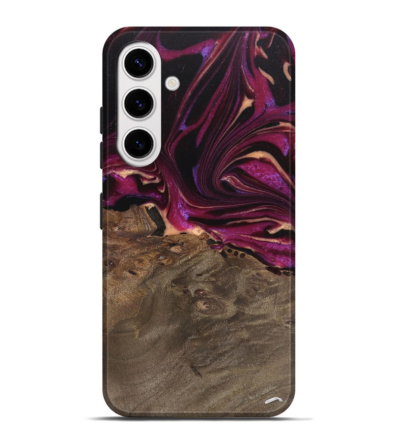 Galaxy S25 Plus Wood Live Edge Phone Case - Ellen (Purple, 745689)