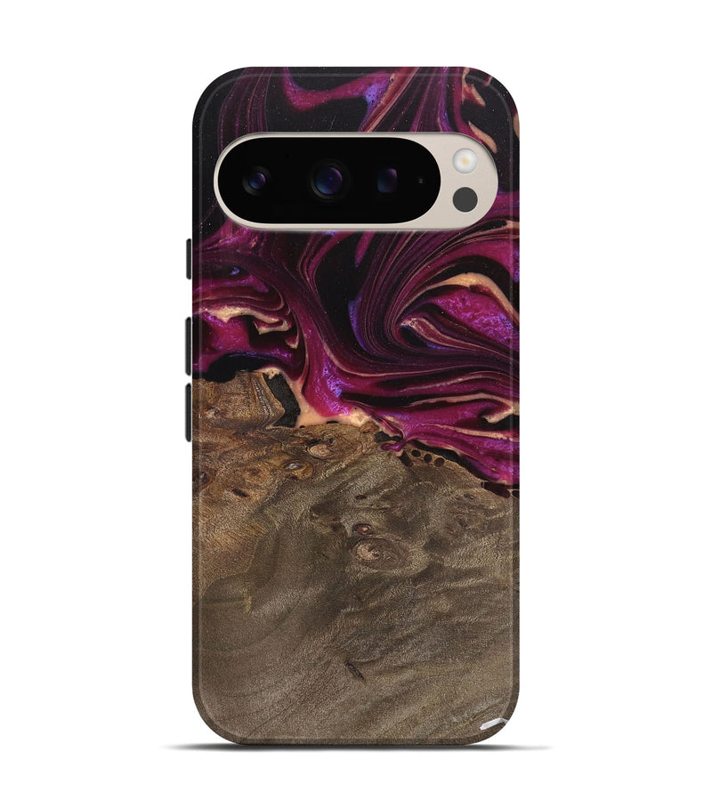 Pixel 9 Wood Live Edge Phone Case - Ellen (Purple, 745689)