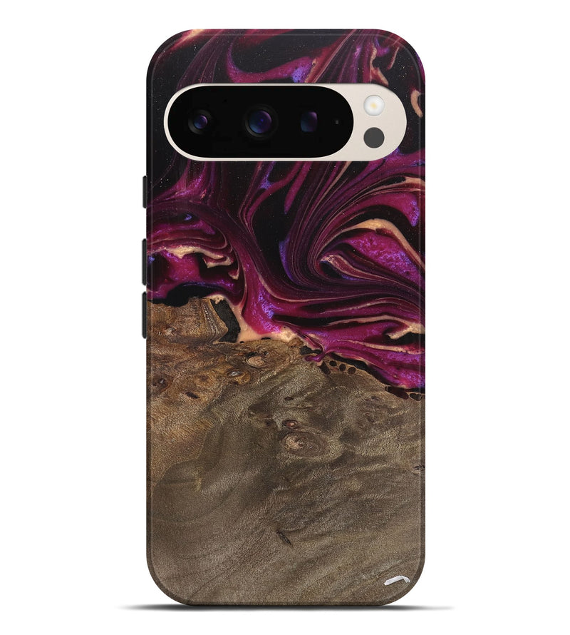 Pixel 9 Pro XL Wood Live Edge Phone Case - Ellen (Purple, 745689)