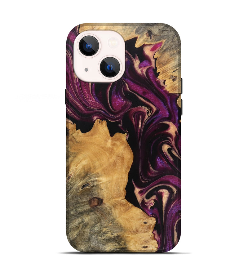 iPhone 13 Wood Live Edge Phone Case - Austyn (Purple, 745691)