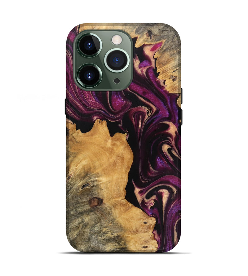 iPhone 13 Pro Wood Live Edge Phone Case - Austyn (Purple, 745691)