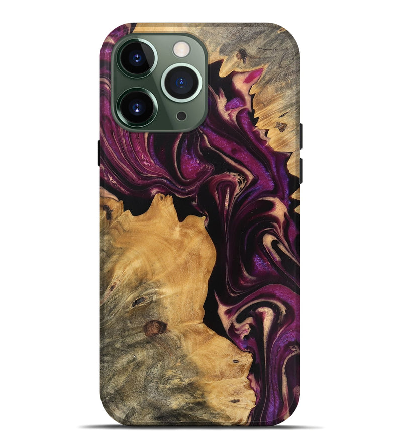 iPhone 13 Pro Max Wood Live Edge Phone Case - Austyn (Purple, 745691)