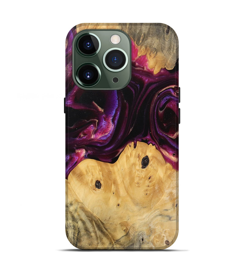 iPhone 13 Pro Wood Live Edge Phone Case - Wilber (Purple, 745692)