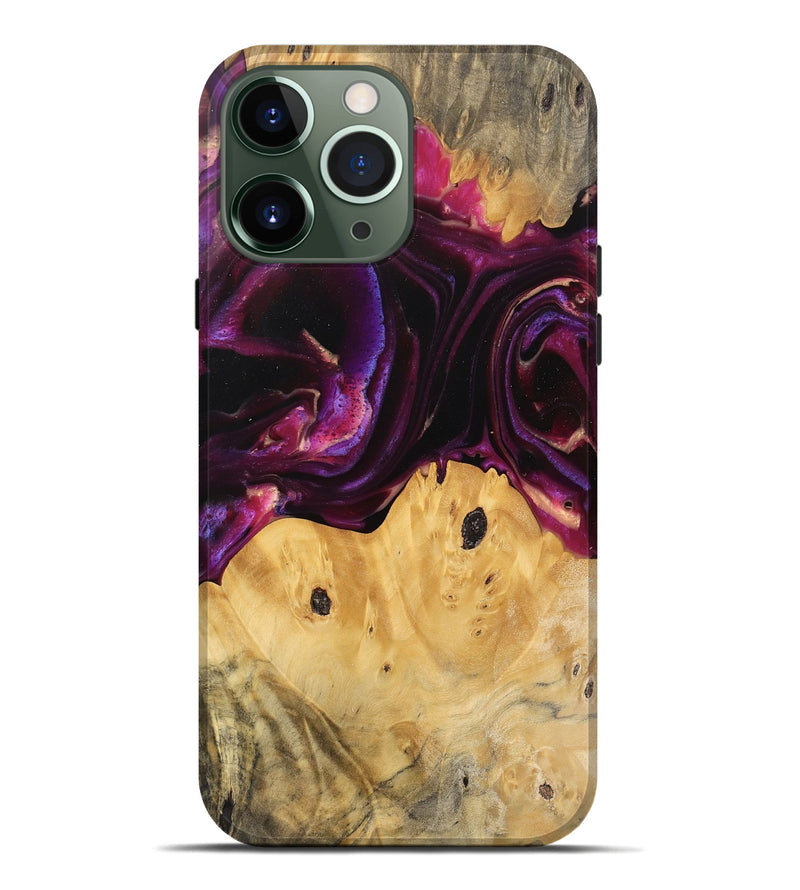 iPhone 13 Pro Max Wood Live Edge Phone Case - Wilber (Purple, 745692)