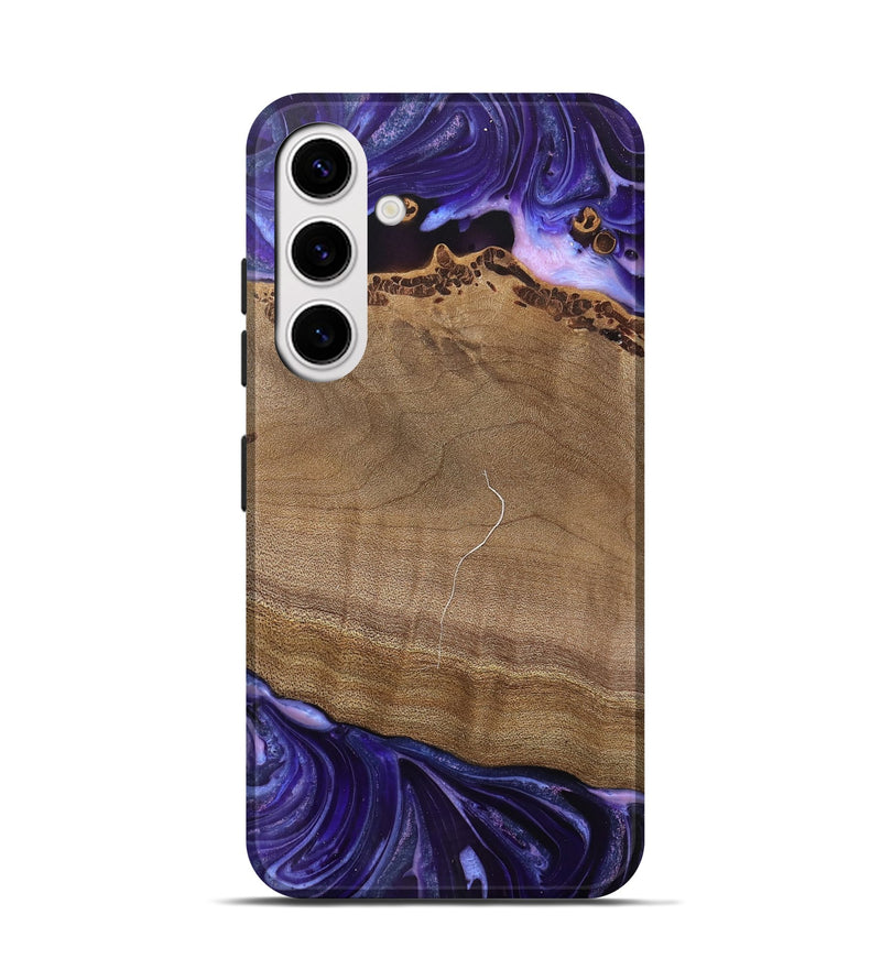 Galaxy S25 Wood Live Edge Phone Case - Lacie (Purple, 745693)