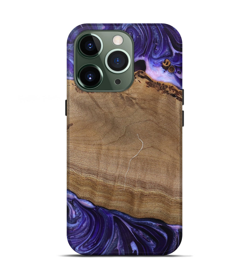 iPhone 13 Pro Wood Live Edge Phone Case - Lacie (Purple, 745693)