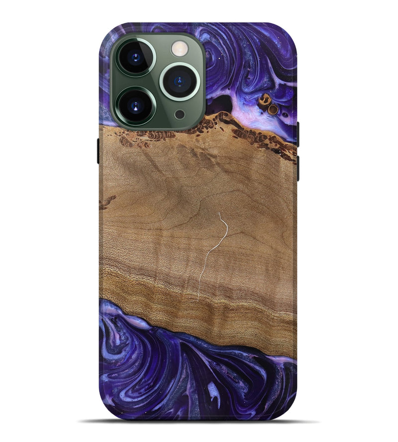 iPhone 13 Pro Max Wood Live Edge Phone Case - Lacie (Purple, 745693)