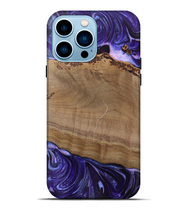 iPhone 14 Pro Max Wood Live Edge Phone Case - Lacie (Purple, 745693)