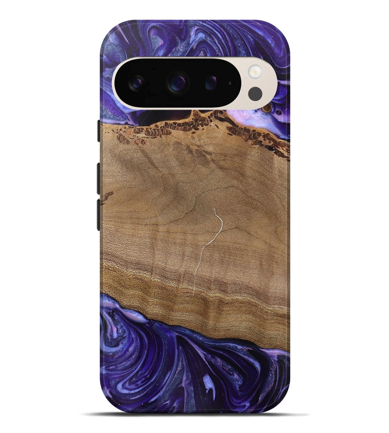 Pixel 9 Pro XL Wood Live Edge Phone Case - Lacie (Purple, 745693)