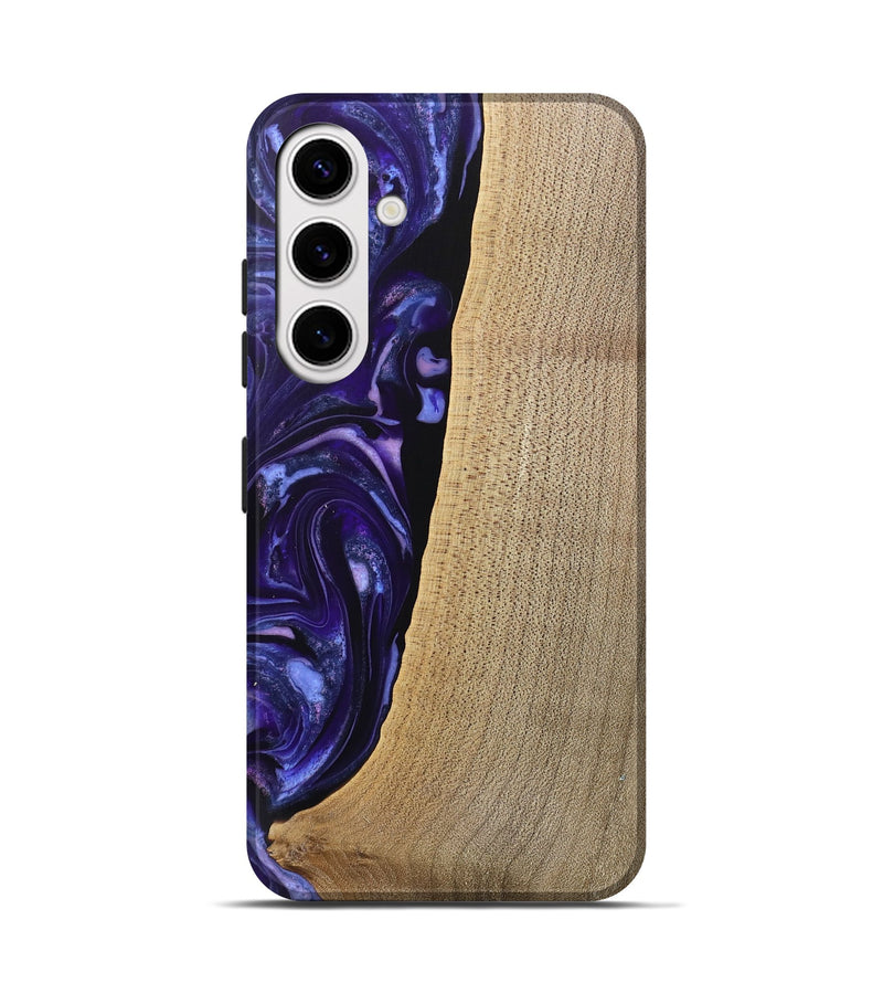 Galaxy S25 Wood Live Edge Phone Case - Sasha (Purple, 745694)