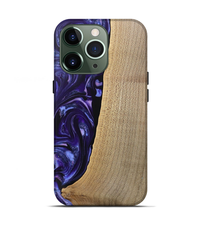 iPhone 13 Pro Wood Live Edge Phone Case - Sasha (Purple, 745694)