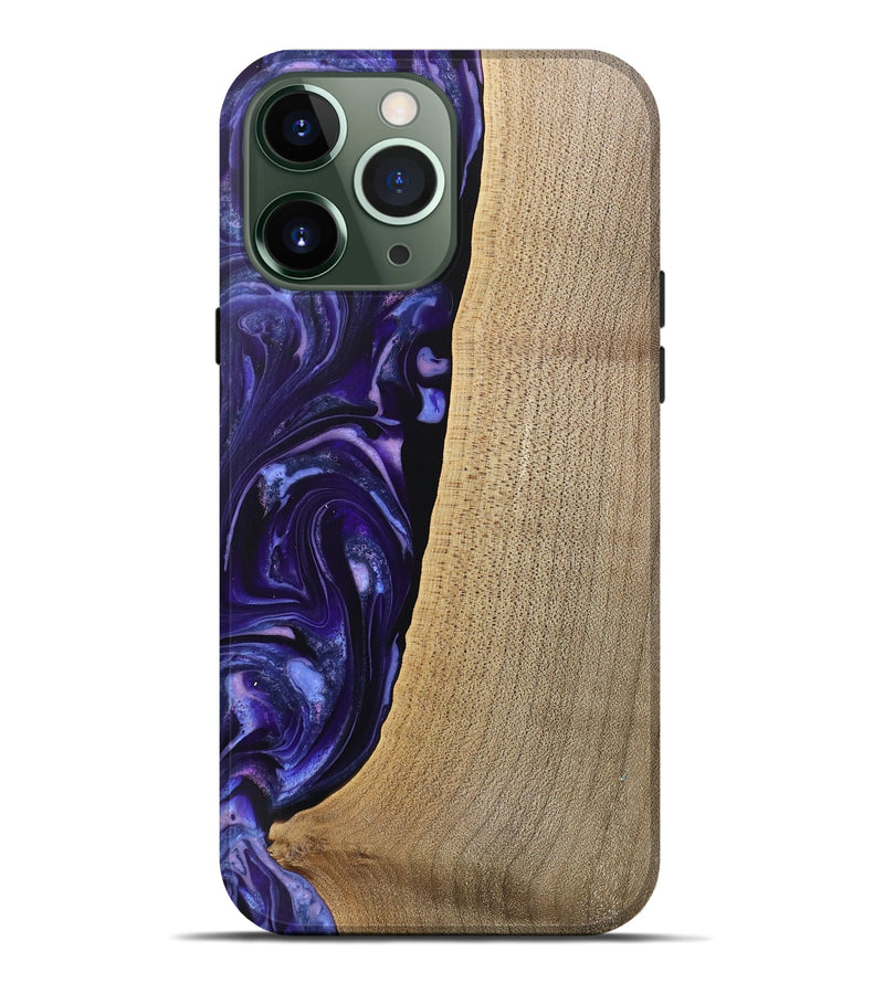 iPhone 13 Pro Max Wood Live Edge Phone Case - Sasha (Purple, 745694)