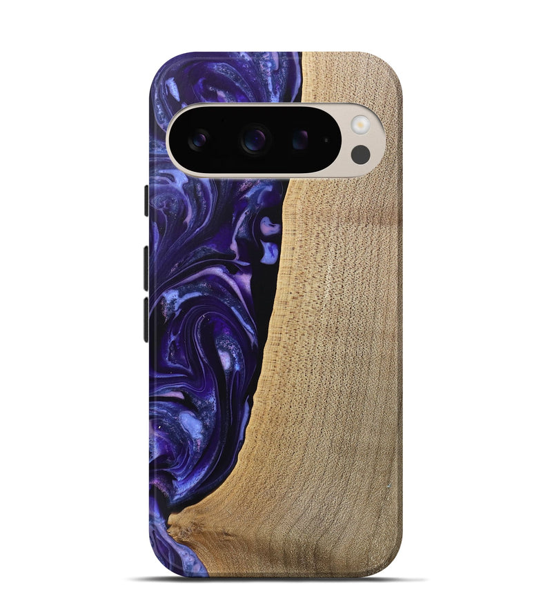 Pixel 9 Wood Live Edge Phone Case - Sasha (Purple, 745694)