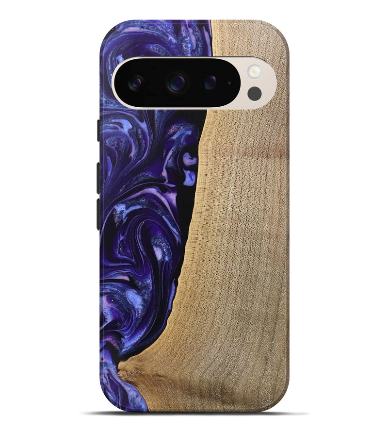 Pixel 9 Pro XL Wood Live Edge Phone Case - Sasha (Purple, 745694)